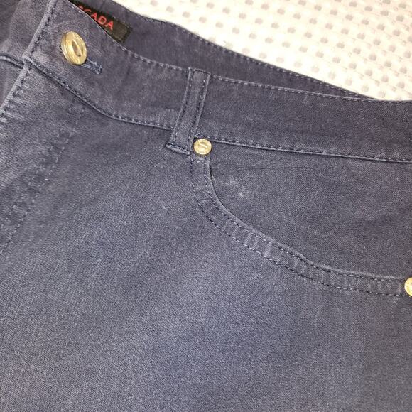 ESCADA EUC WOMEN'S SIZE 42 GER. US 10. DARK BLUE STRETCH JEANS PANTS - Picture 3 of 8